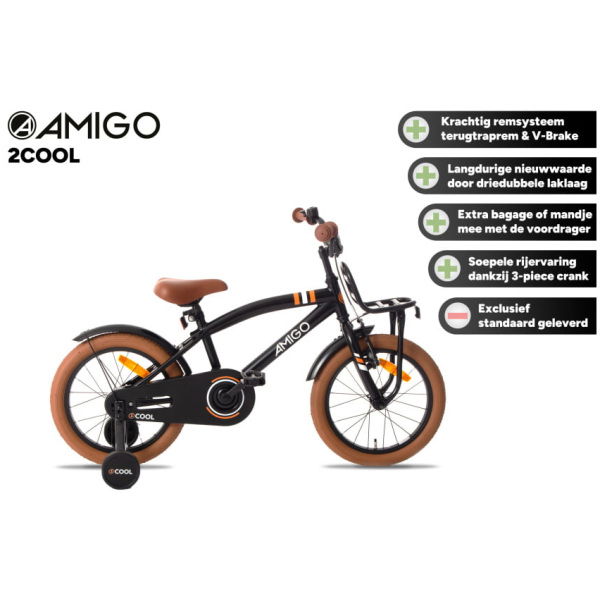 amigo 2cool 16 inch 26 cm jongens terugtraprem zwart 2 1023540 20240410151550