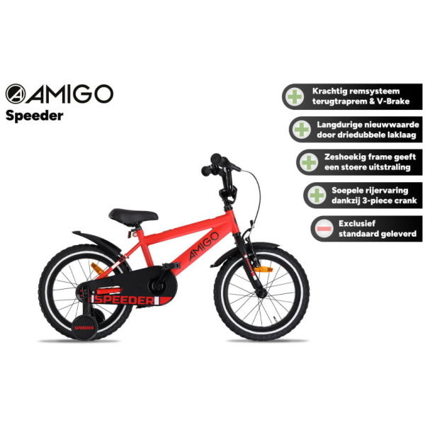 amigo speeder 12 inch 215 cm jongens terugtraprem rood zwart 2 1021800 20240410155302