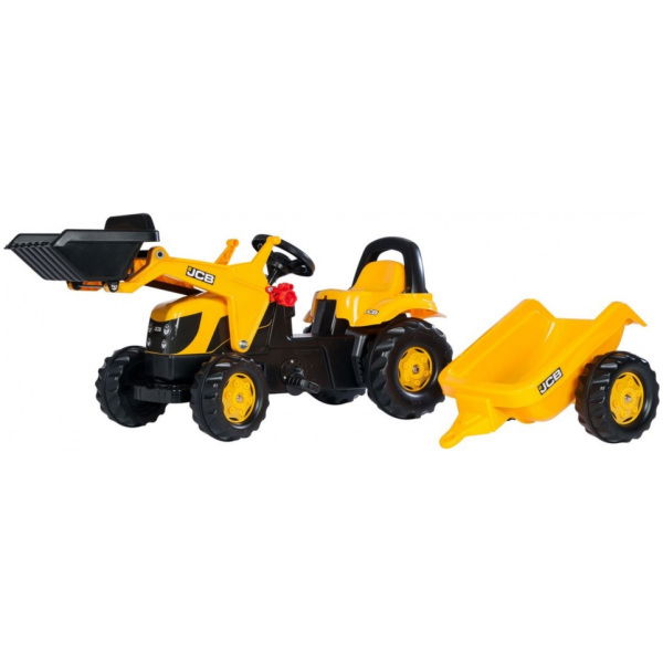 rolly toys traptractor rollykid jcb jongens geel 176130