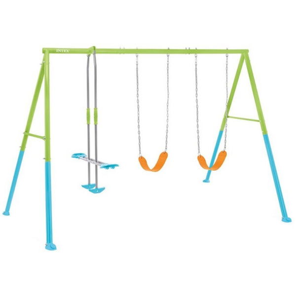 Intex 44121 Schommelset 343X254X211 Cm Blauw/Groen/Oranje - Afbeelding 1