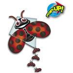 Rhombus Pop-Up Lady Bug Vlieger