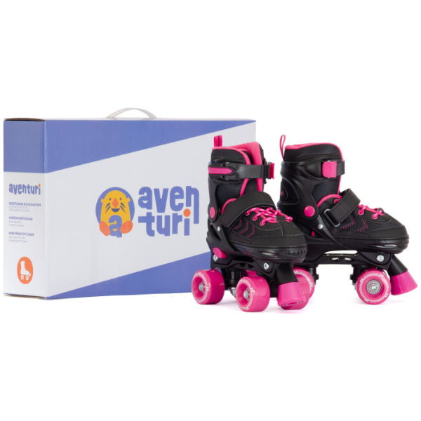 aventuri verstelbare rolschaatsen semi softboot zwart roze 3 1033779 20241119100143