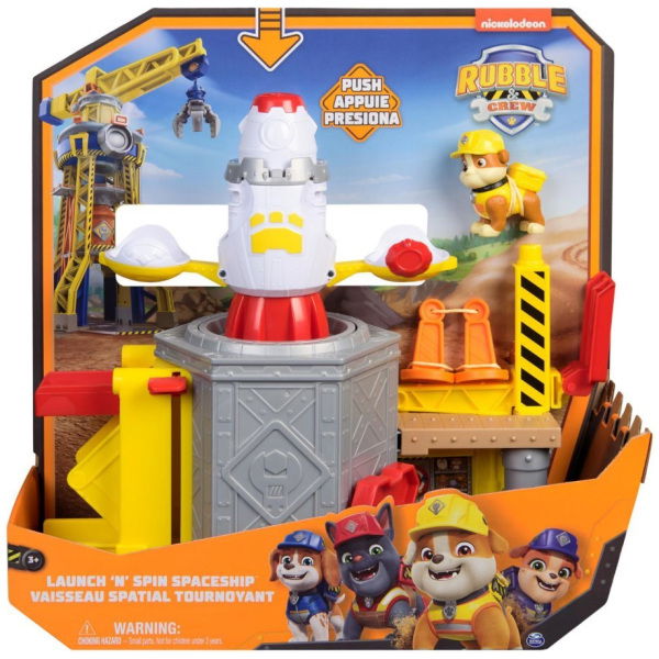 Paw Patrol Rubble & Crew Launch And Spin Spaceship - Afbeelding 1