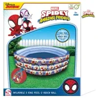 Disney Spidey And Friends 3 Rings Zwembad + Strandbal Donkerblauw/Rood