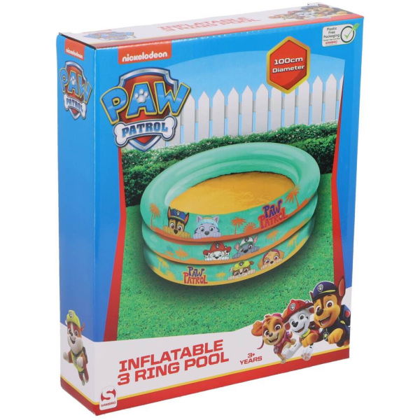 Paw Patrol 3 Rings Zwembad Groen/Geel - Afbeelding 1