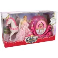 Overige Merken Prinses Pop Met Paardenkoets + Licht
