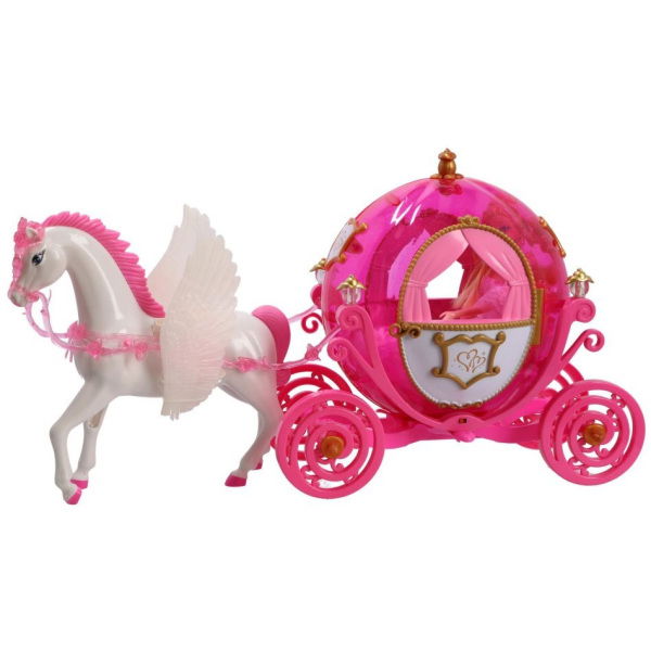Overige Merken Prinses Pop Met Paardenkoets + Licht - Afbeelding 4