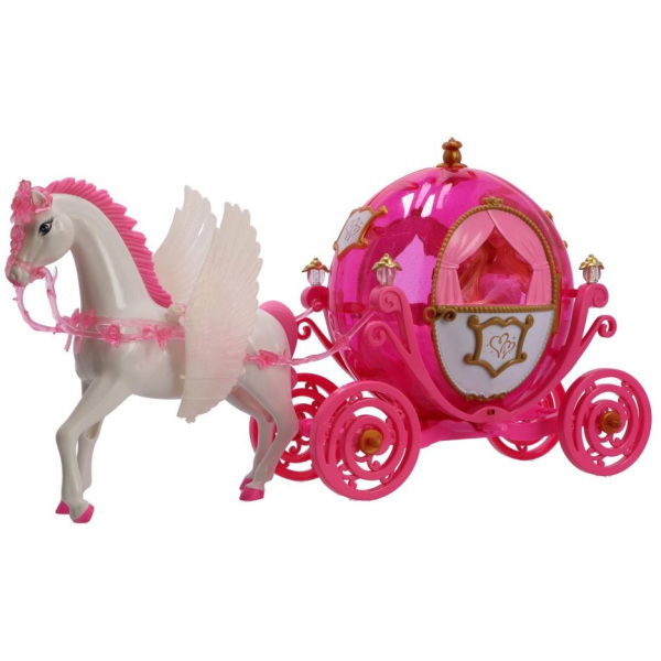 Overige Merken Prinses Pop Met Paardenkoets + Licht - Afbeelding 5