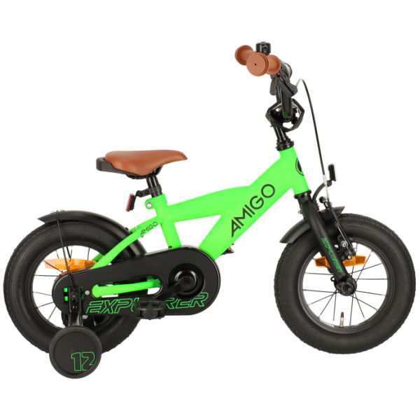amigo explorer 12 inch 20 cm jongens terugtraprem groen zwart 1021773 20230816084018 1