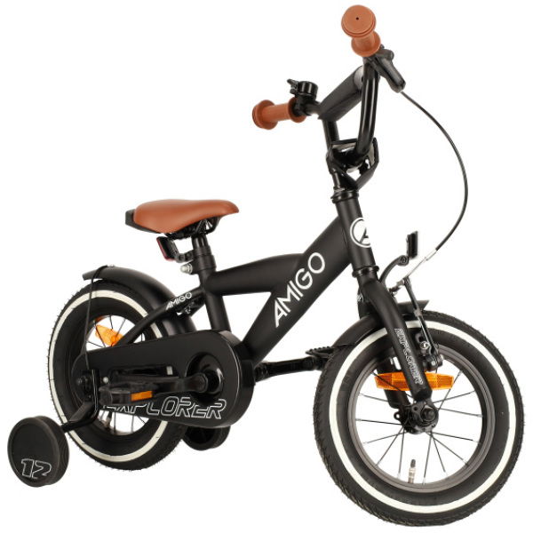 amigo explorer 12 inch 20 cm jongens terugtraprem zwart wit 4 1021774 20230815152250 1