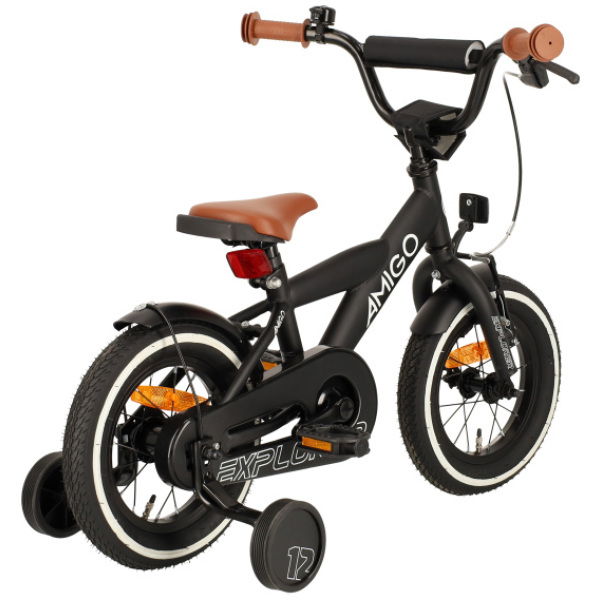 amigo explorer 12 inch 20 cm jongens terugtraprem zwart wit 5 1021774 20230815152253 1