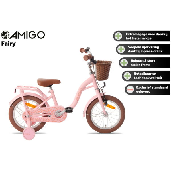 amigo fairy 14 inch 22 cm meisjes terugtraprem zalmroze 2 1023552 20240604140335