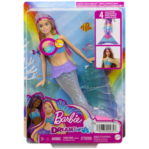 Barbie Dreamtopia Twinkle Lights Zeemeermin Pop + Licht - Afbeelding 1