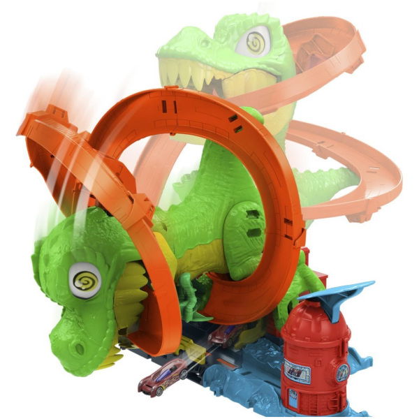 Mattel Hot Wheels City T-Rex Brandweerkazerne - Afbeelding 4