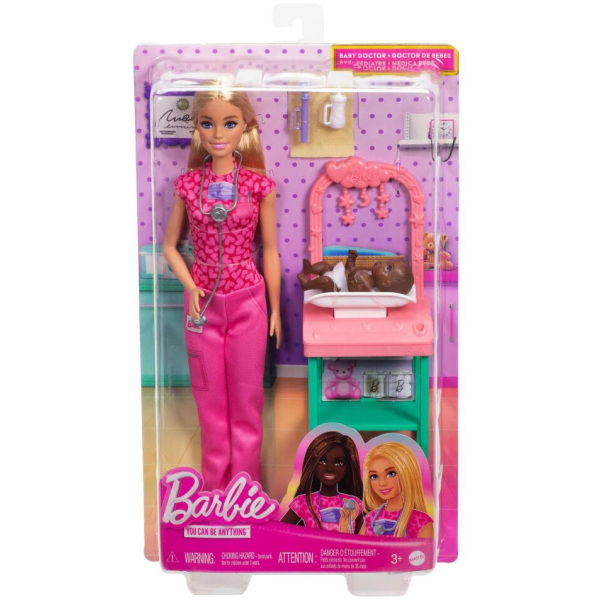 Barbie Career Baby Dokter Speelset - Afbeelding 1