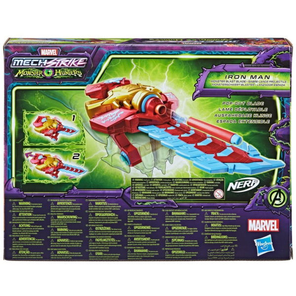 Nerf Marvel Mech Strike Monster Hunters Iron Man + 3 Darts - Afbeelding 4