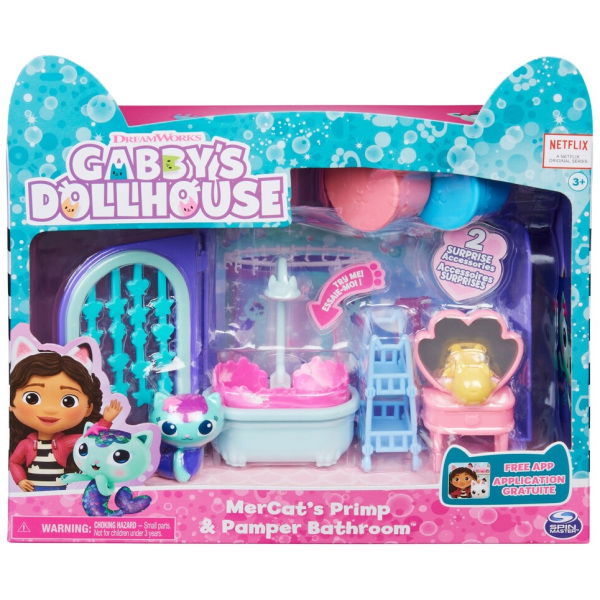 Gabby's Dollhouse Gabby'S Dollhouse Mercats Primp And Pamper Badroom - Afbeelding 7
