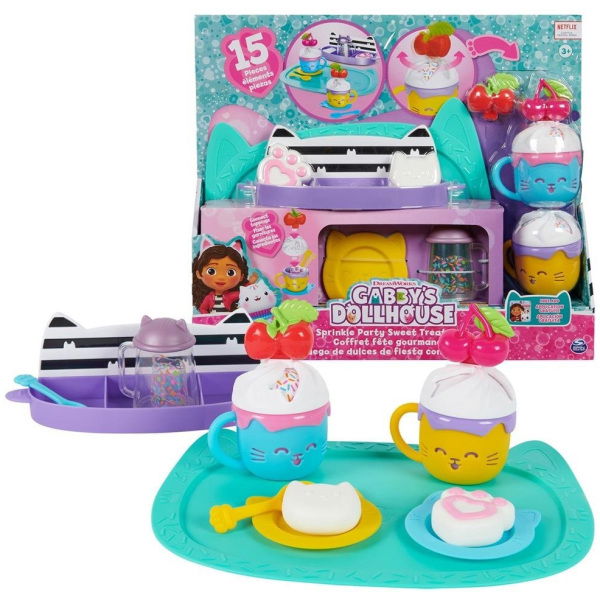 Gabby's Dollhouse Gabby'S Dollhouse Sprinkle Party Serviessetje - Afbeelding 1