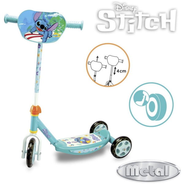 Smoby Disney Stitch Step Met 3 Wielen Blauw - Afbeelding 2