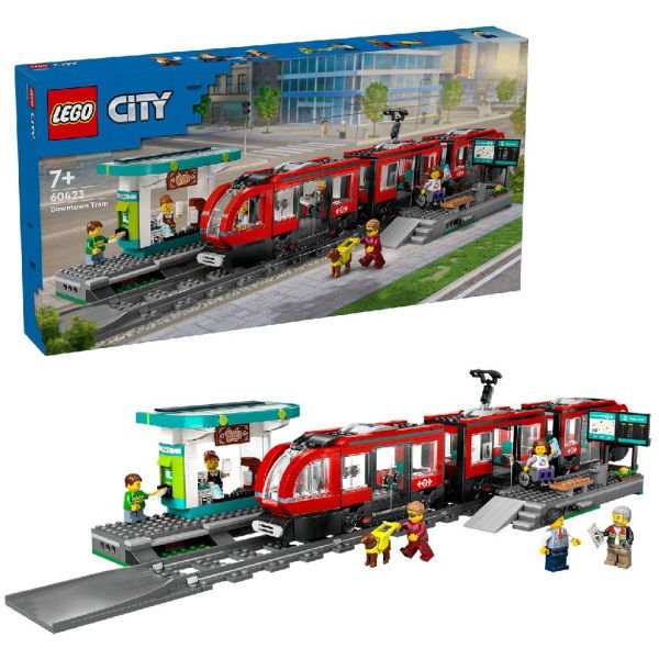 Lego City 60423 Treinen Stadstram En Station - Afbeelding 1