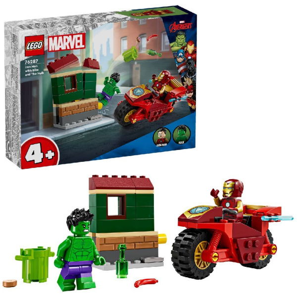 Lego Super Heroes 76287 Marvel Iron Man With Bike - Afbeelding 1