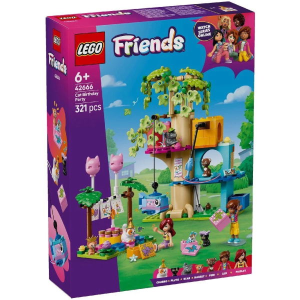 Lego Friends 42666 Kattenverjaardagsfeestje En Boomhut - Afbeelding 1