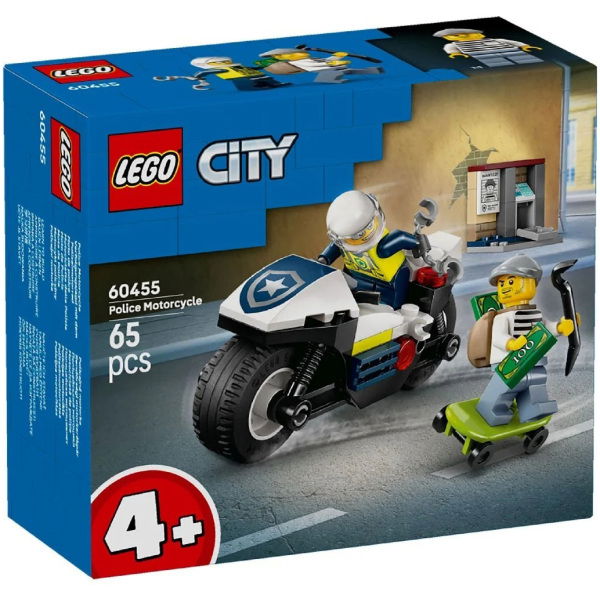 Lego City 60455 Achtervolging Op Politiemotor - Afbeelding 1