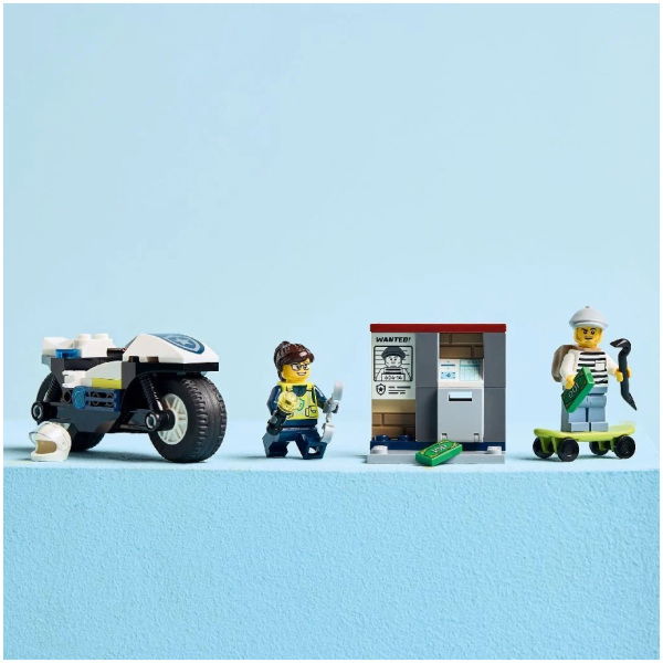 Lego City 60455 Achtervolging Op Politiemotor - Afbeelding 3