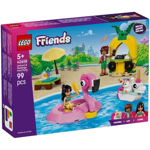 Lego Friends 42658 Zwembadfeestje Met Flamingo En Eenhoorn - Afbeelding 1