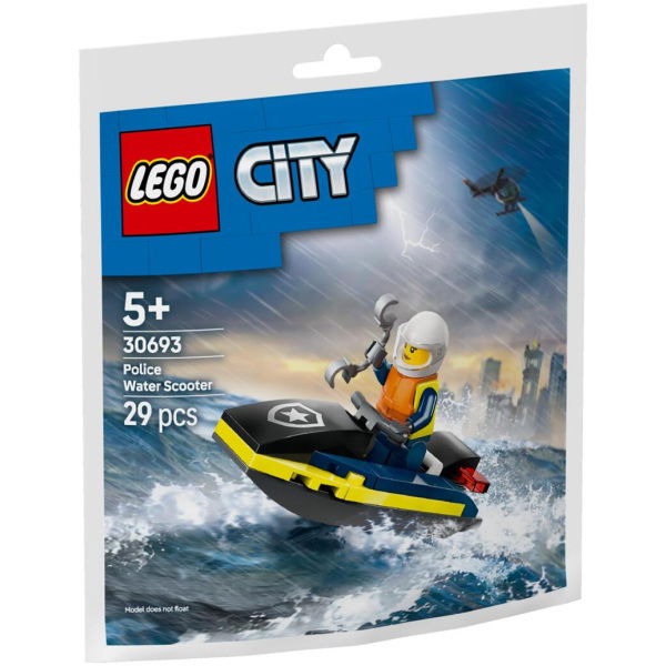 Lego City 30693 Politiewaterscooter - Afbeelding 1