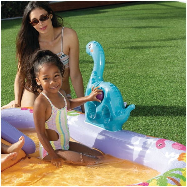 Intex 56139Np Opblaasbaar Speelzwembad Dino Park Met Glijbaan 201X157X69Cm - Afbeelding 3
