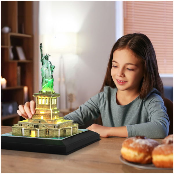 Cubic Fun 3D Puzzel Statue Of Liberty + Led Verlichting 37 Stukjes - Afbeelding 5