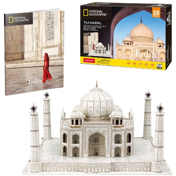 Cubic Fun National Geographic 3D Puzzel Taj Mahal 87 Stukjes - Afbeelding 1