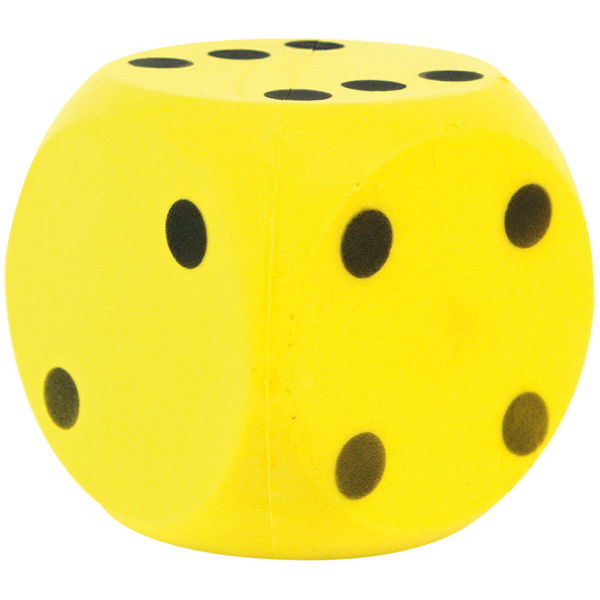 Basic Dobbelsteen Soft Geel 16 Cm - Afbeelding 1