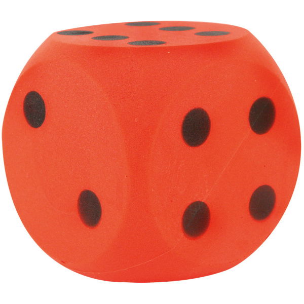 Basic Dobbelsteen Soft Rood 16 Cm - Afbeelding 1