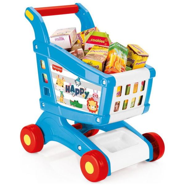 Dolu Fisher Price Boodschappenkar + Accessoires Wit/Blauw/Rood - Afbeelding 1