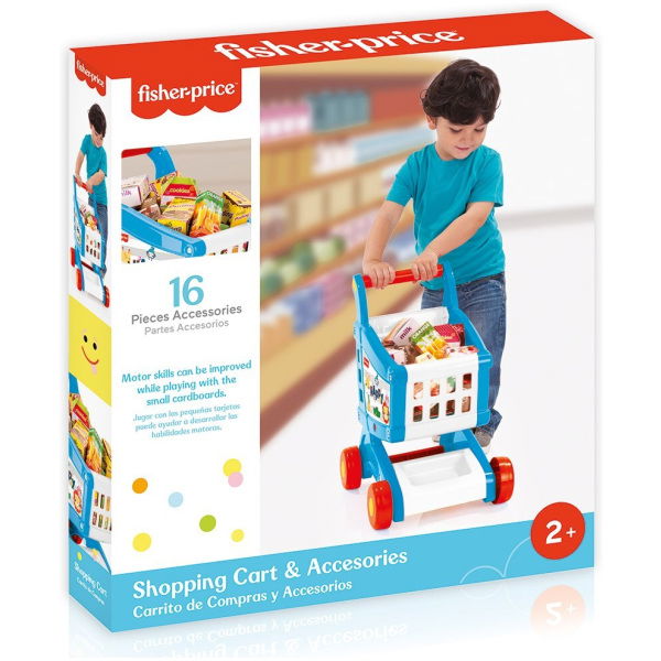 Dolu Fisher Price Boodschappenkar + Accessoires Wit/Blauw/Rood - Afbeelding 3