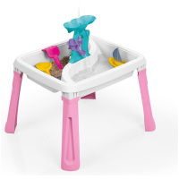 Dolu Zand-Watertafel + Accessoires Roze/Wit