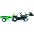 Dolu Pedaal Trekker Graafmachine + Aanhanger Groen - Afbeelding 3