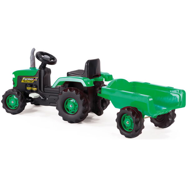 Dolu Pedaal Trekker Met Aanhanger Groen - Afbeelding 2