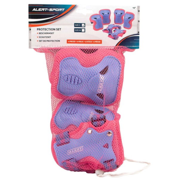 Alert Beschermset Maat S 6-Delig Roze/Paars - Afbeelding 2