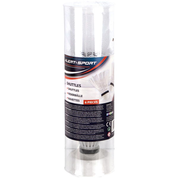 Alert Witte Shuttles 6 Stuks - Afbeelding 1