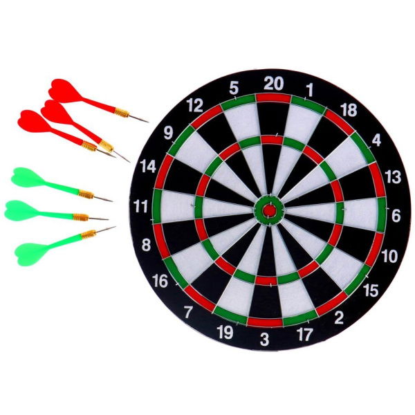 Overige Merken Dartboard Tweezijdig + 6 Pijlen 37 Cm - Afbeelding 2