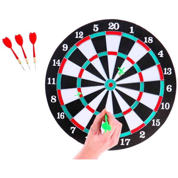 Overige Merken Dartboard Tweezijdig + 6 Pijlen 37 Cm - Afbeelding 5