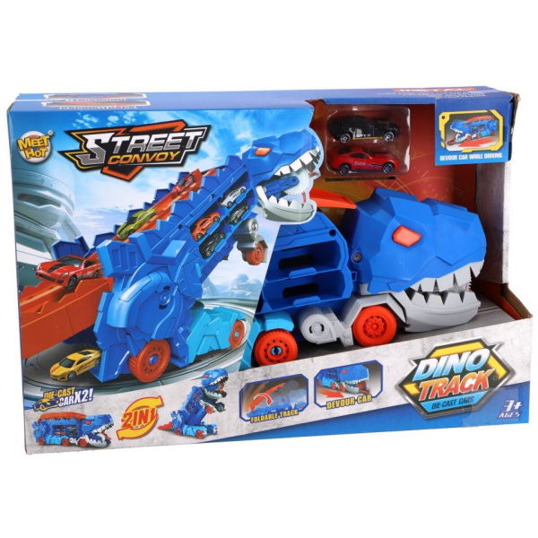 Overige Merken Transporter Dino + 2 Die-Cast Voertuigen Assorti - Afbeelding 2