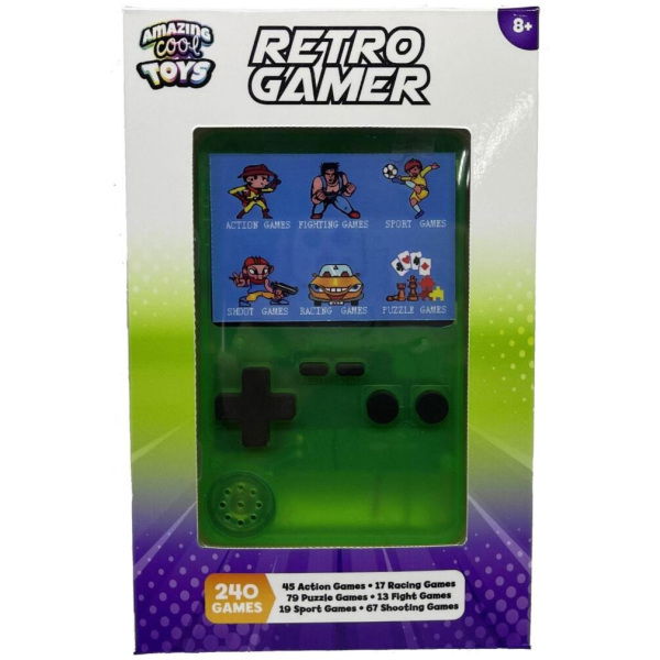 Overige Merken Amazing Cool Retro Gamer Transparant Groen - Afbeelding 1