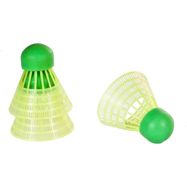 Sportx Speed Badminton Shuttles In Koker 3 Stuks Neon Geel/Groen - Afbeelding 1