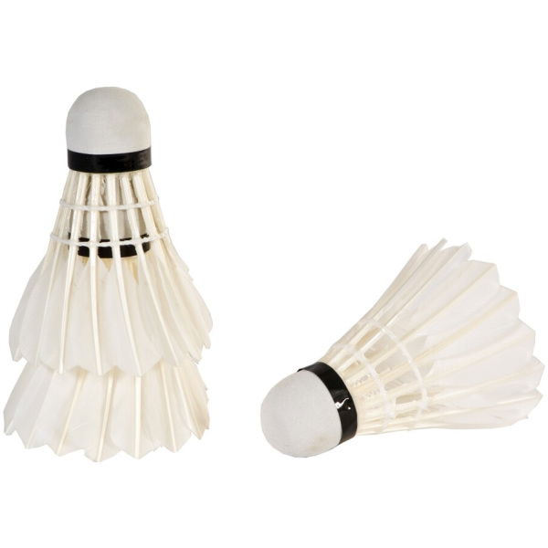 Sportx Badmintonshuttles Met Veren 3 Stuks Wit - Afbeelding 1