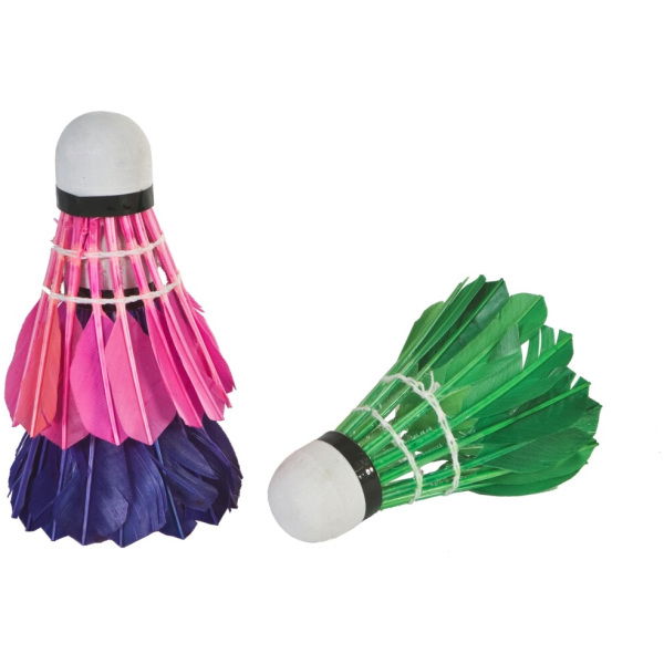 Sportx Veren Shuttles In Koker 3 Stuks Paars/Roze/Groen - Afbeelding 1