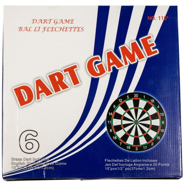 Basic Dartbord 37.5 Cm Met 6 Darts - Afbeelding 3